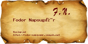 Fodor Napsugár névjegykártya
